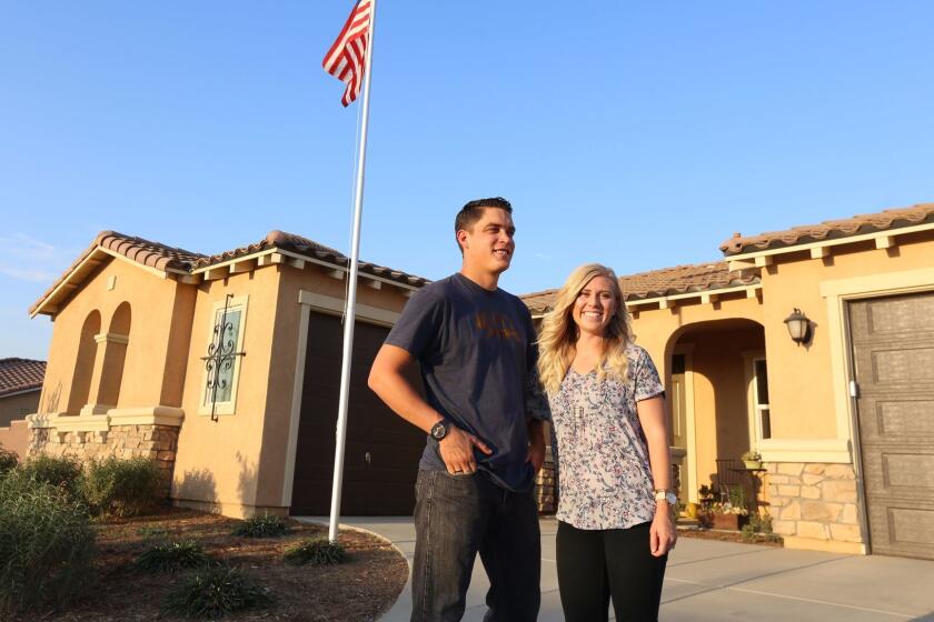 MURRIETA CA. AUGUST 30 2017: Josh and Kayleigh Hyink at the home they recently purchased in Murrieta on August 30, 2017. Story is about an increase in first-time homebuyers as the economy recovers. (Glenn Koenig/Los Angeles Times)