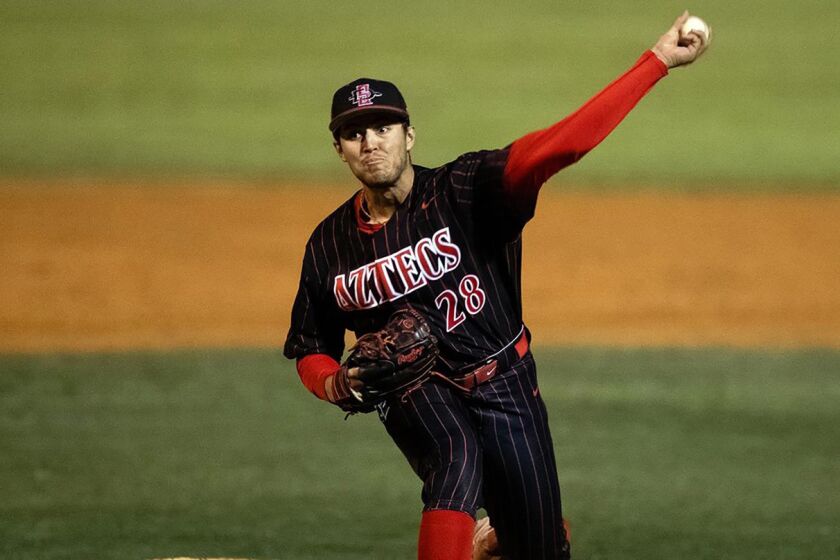 San Diego State junior left-hander TJ Fondtain has seen his velocity jumped into the low 90s for the Aztecs.