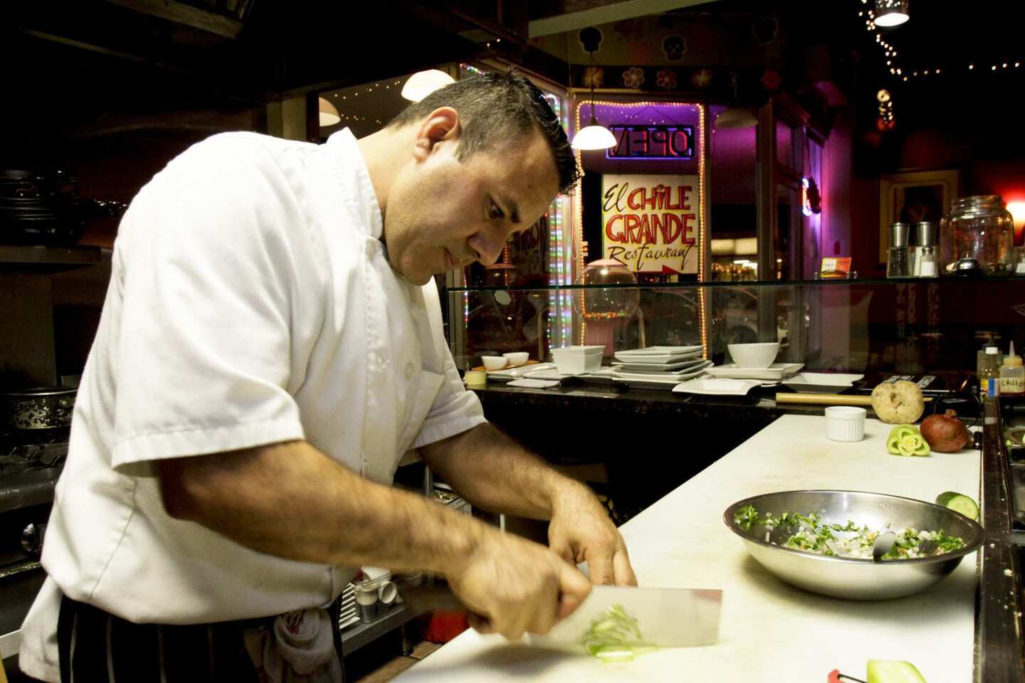 Chef Ricardo Gonzalez makes a Peruvian ceviche.