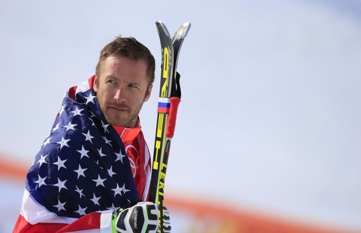 U.S. skier Bode Miller, shown at the 2014 Olympics in Sochi, Russia, hasn't announced whether or not he will retire after severing his right hamstring in February at the world championships.