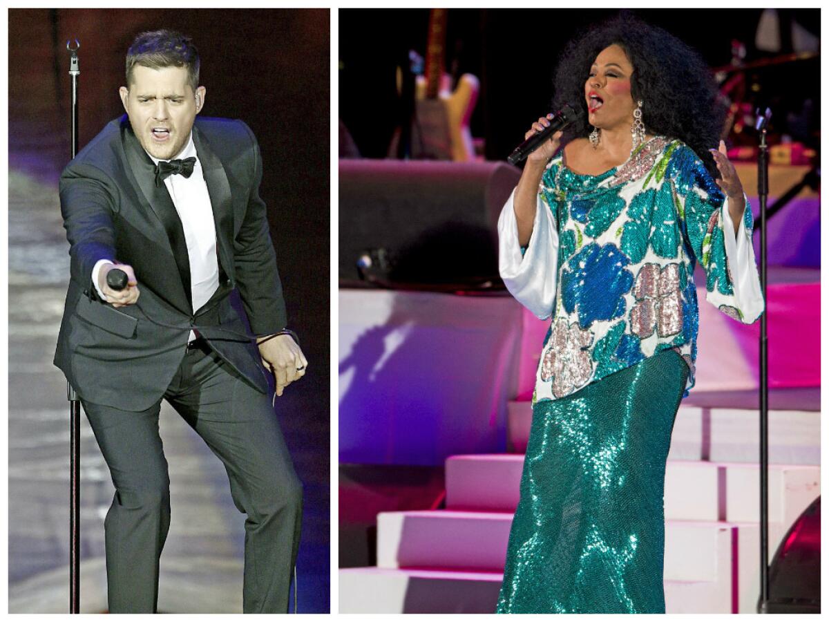 Michael Buble and Diana Ross are among the stars who will perform at the Montreal jazz festival in June and July.