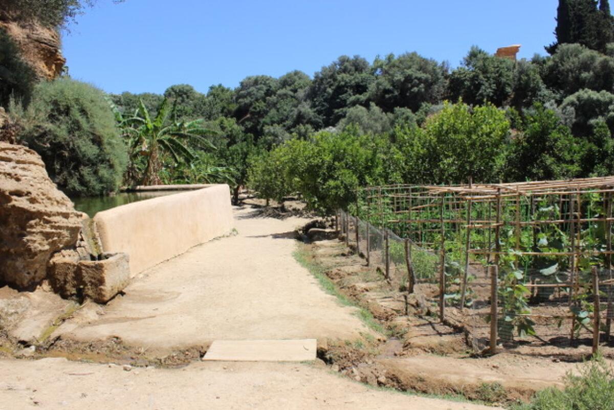 The aqueduct in the Kolymbethra Garden at Agrigento, Sicily