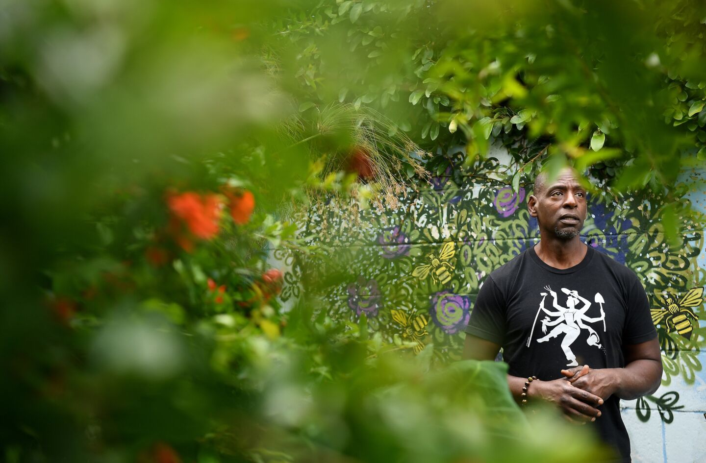 Ron Finley, in the garden that became a global mission.