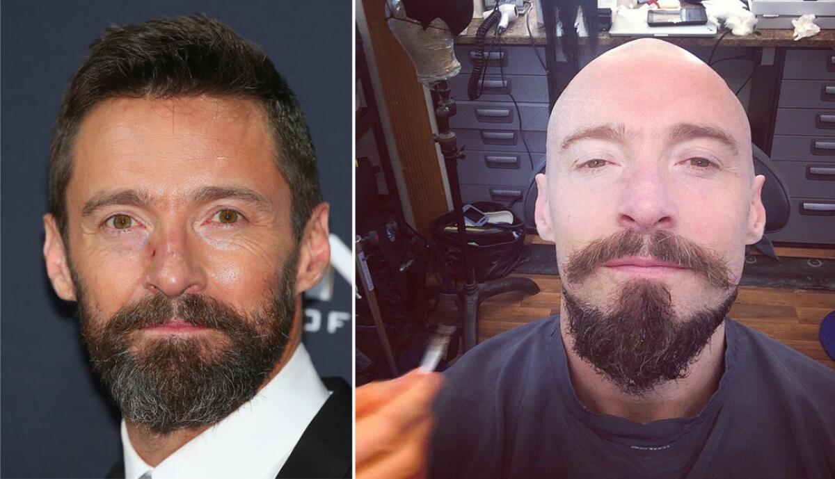 Before and after: Hugh Jackman shaves his head for "Pan."