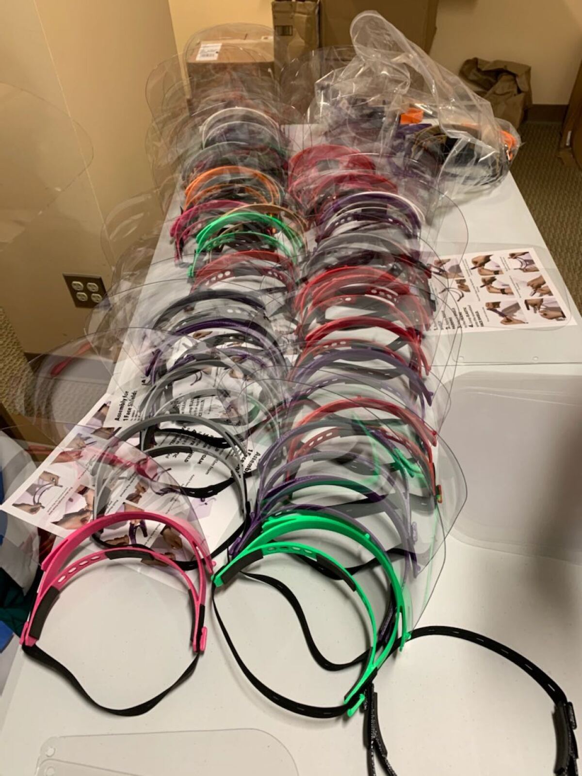 The protective masks New York Yankees' Giancarlo Stanton is donating comes in variety of colors.