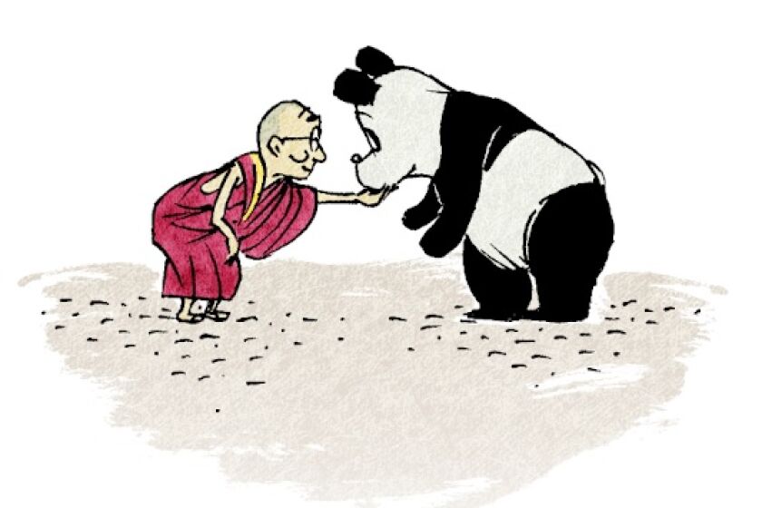 The Dalai Lama and a giant panda star in a new book co-created by the Tibetan leader and Mutts' cartoonist Patrick McDonnell.