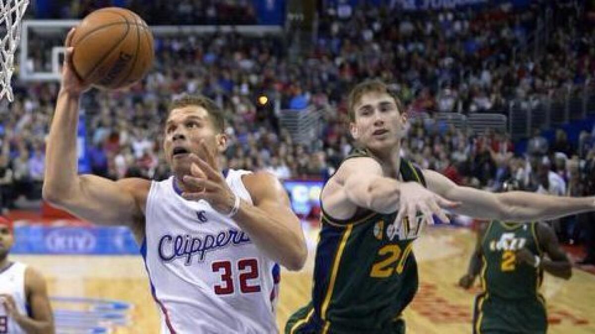 Blake Griffin and the Clippers will take on Gordon Hayward and the Utah Jazz on Monday night in Salt Lake City.