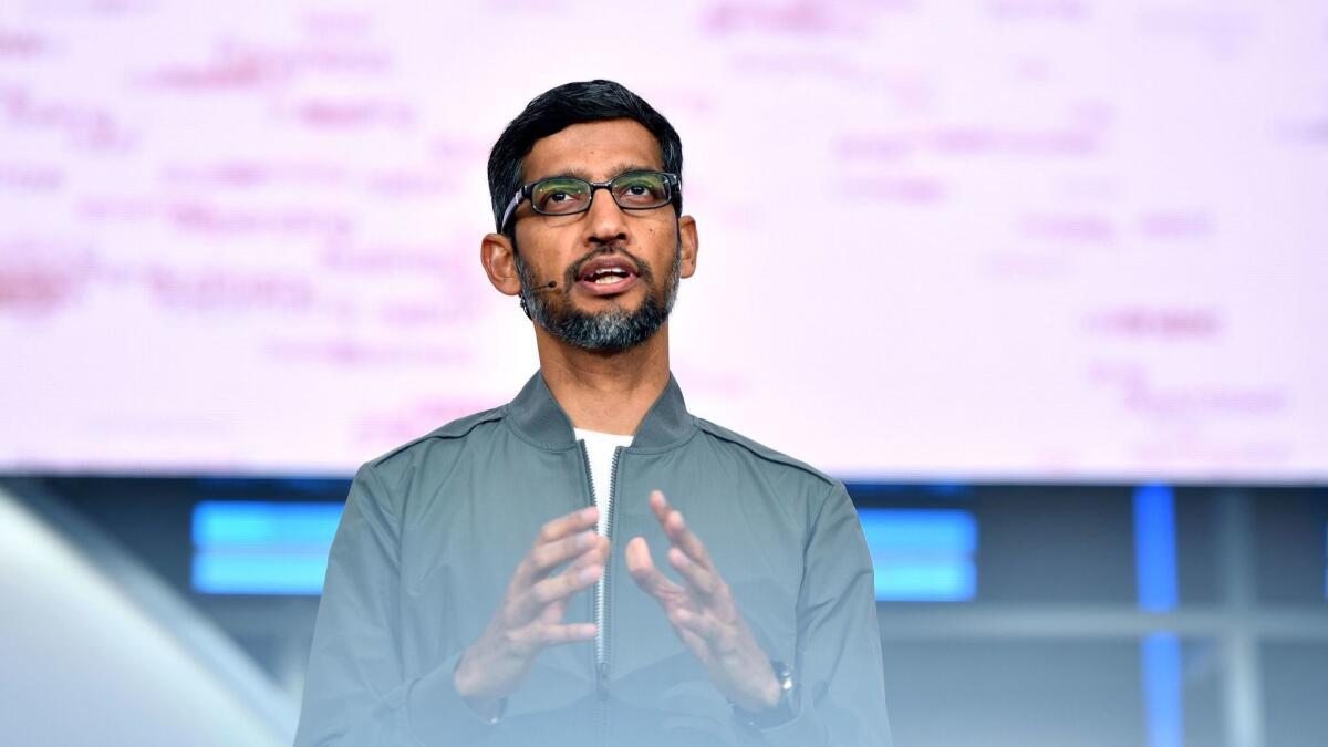 Google Chief Executive Sundar Pichai.