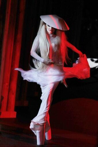 Lady Gaga presents creations by Thierry Mugler.
