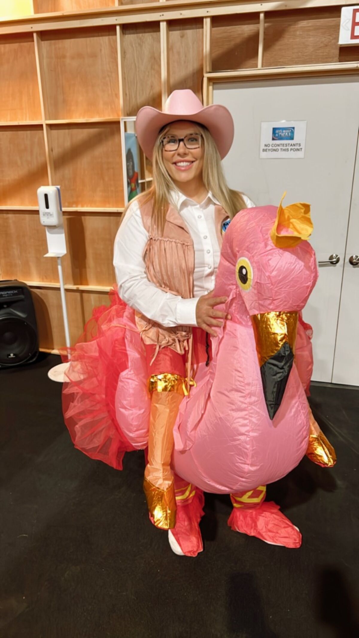 Melissa Huk of Poway in her costume for "Let's Make a Deal."