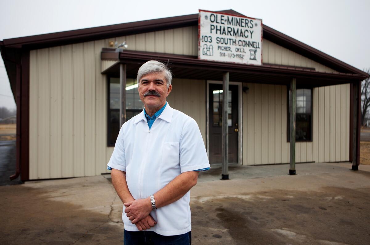 Gary Linderman, known as "the last man standing" in tiny Picher, Okla., in 2011. Linderman died Saturday at 60.