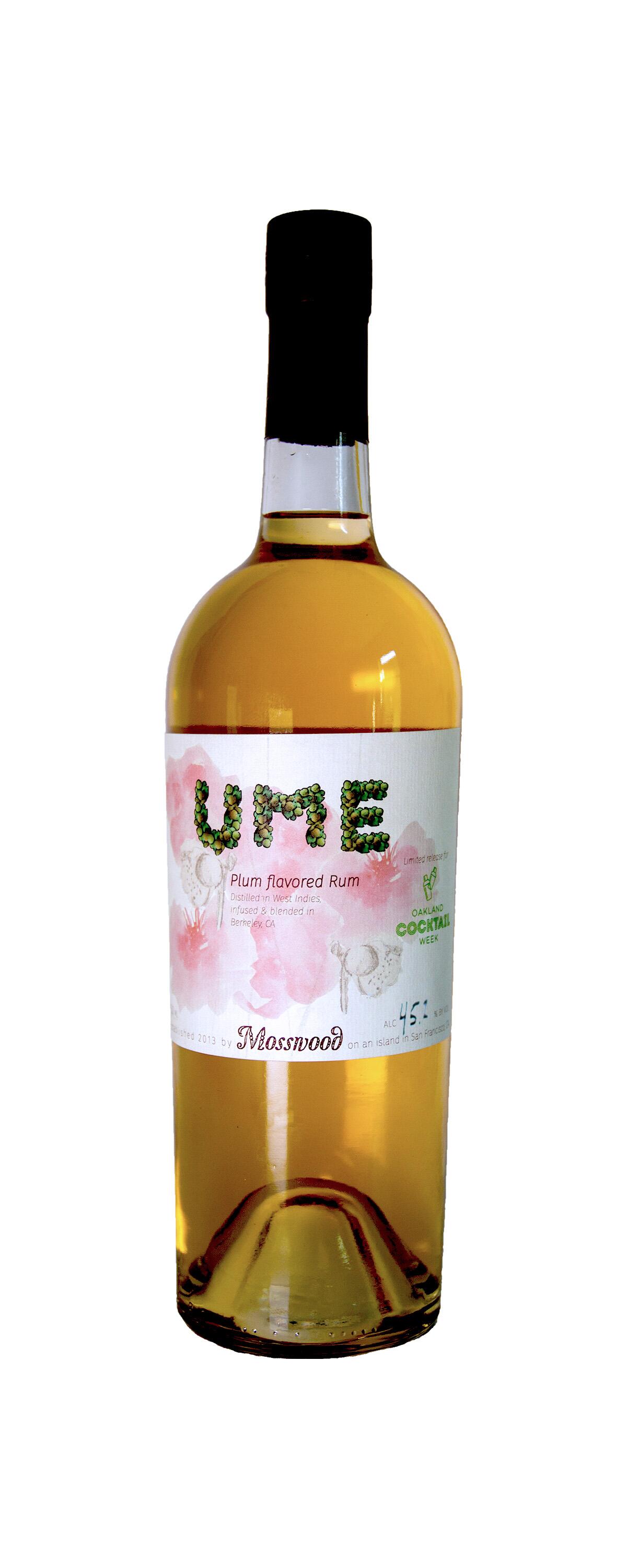 A bottle of Ume rum.