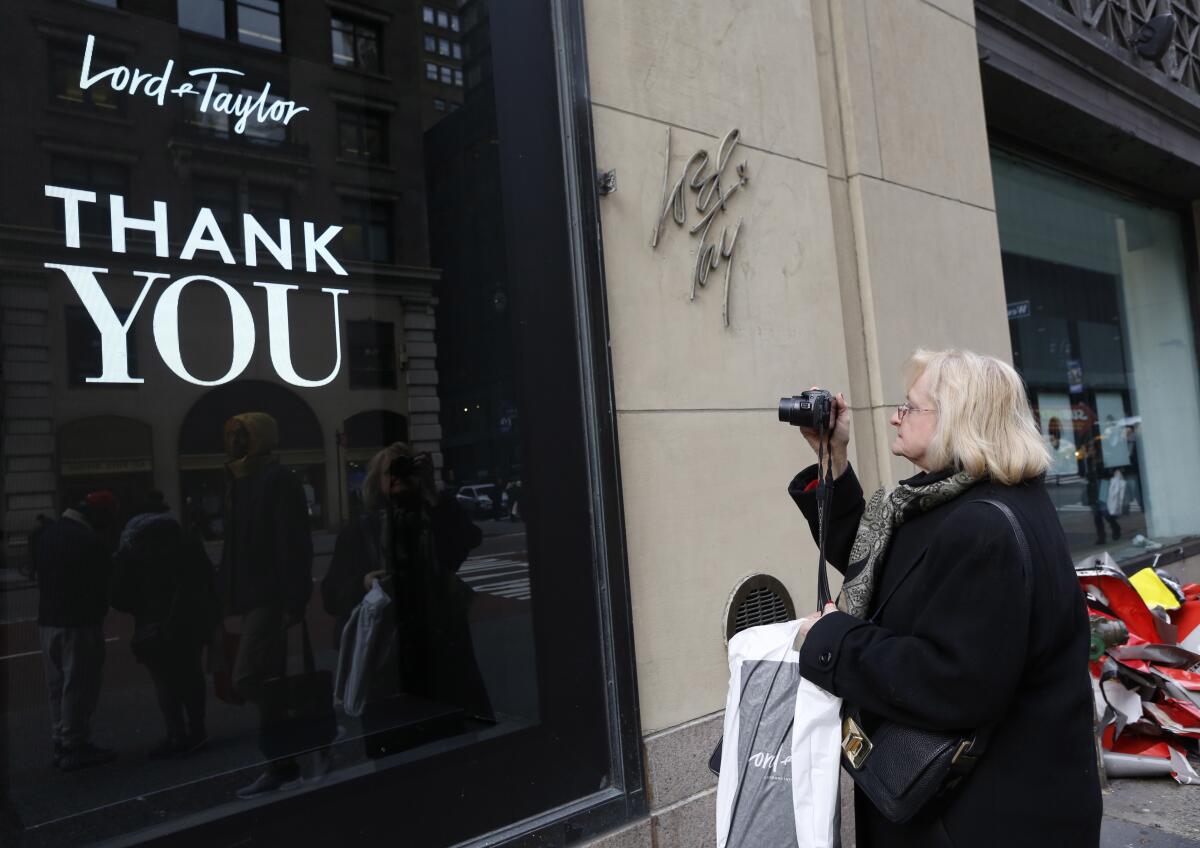 Lord + Taylor Files for Bankruptcy