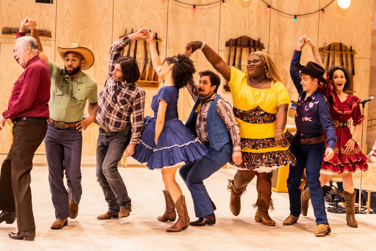 A partying dance section of "Oklahoma!" 