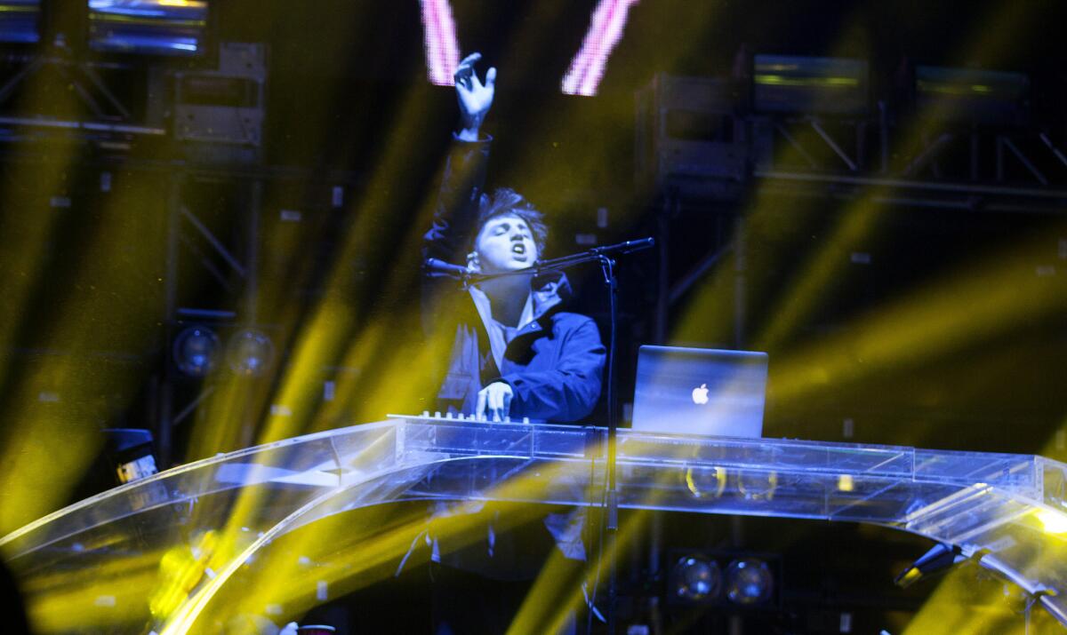 Porter Robinson commands the Sahara Tent on the first day of the Coachella Music and Arts Festival.