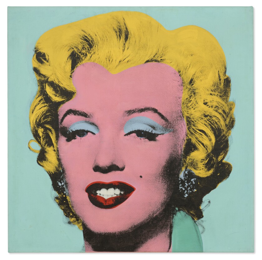 Andy Warhol's 'Shot Sage Blue Marilyn' sets new auction record - Los Angeles Times