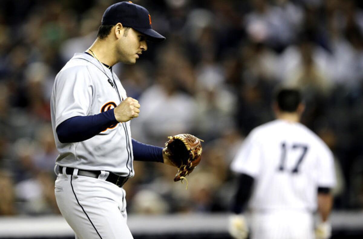 When last seen, Anibal Sanchez was pitching in the postseason with the Detroit Tigers. Now he might be the Dodgers' best option as a free-agent acquisition.