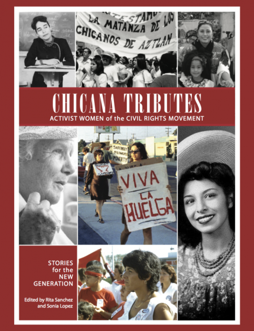 Book cover from "Chicana Tributes."
