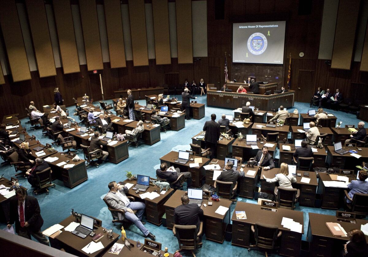 The floor of the Arizona House of Representatives 