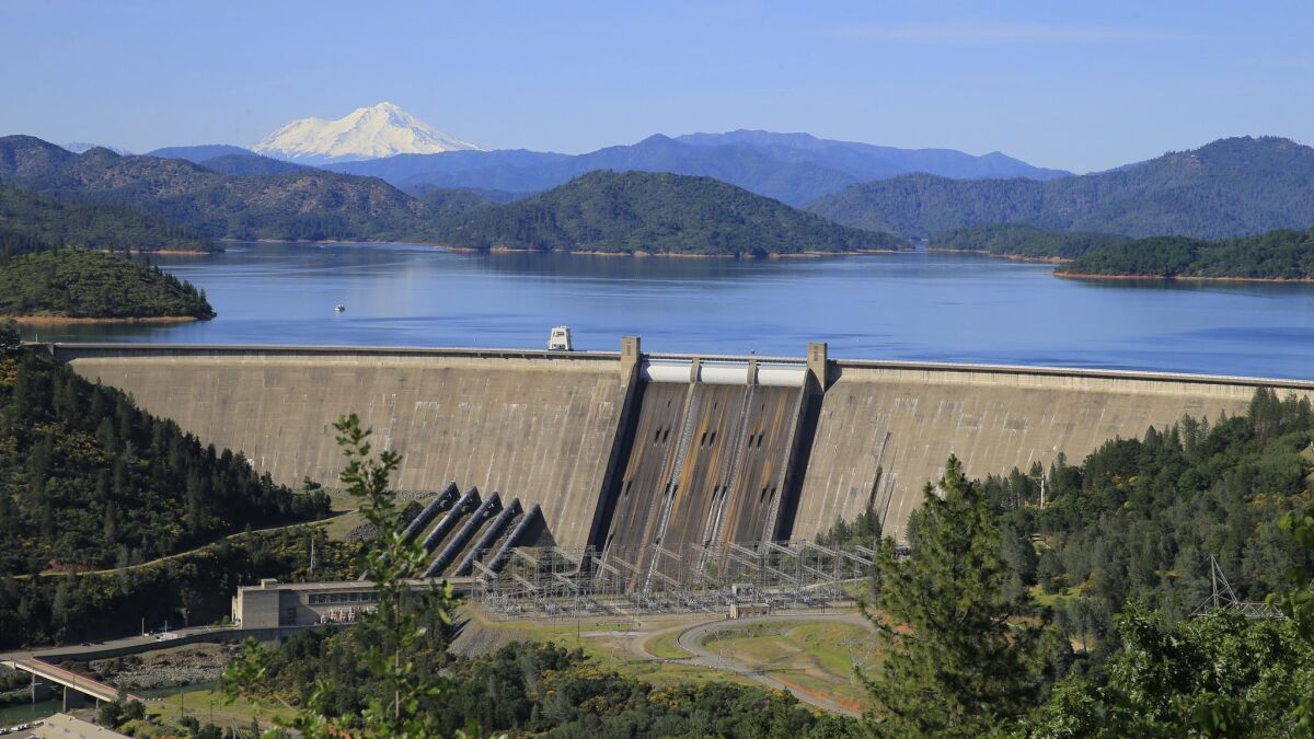 Shasta Dam in Northern California would grow nearly two stories taller under a contentious Trump administration plan.