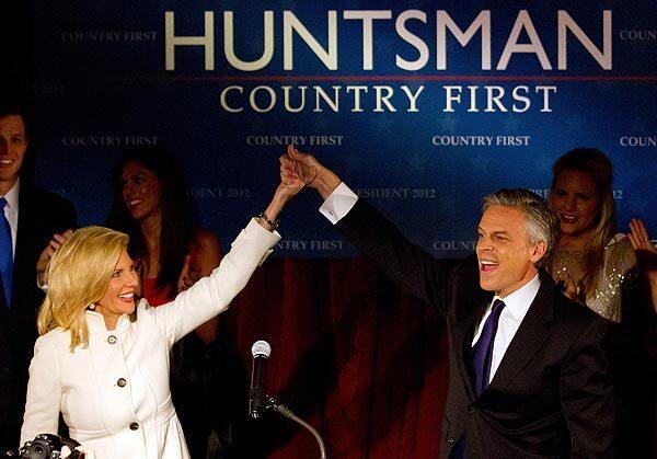 Jon Huntsman upbeat in New Hampshire