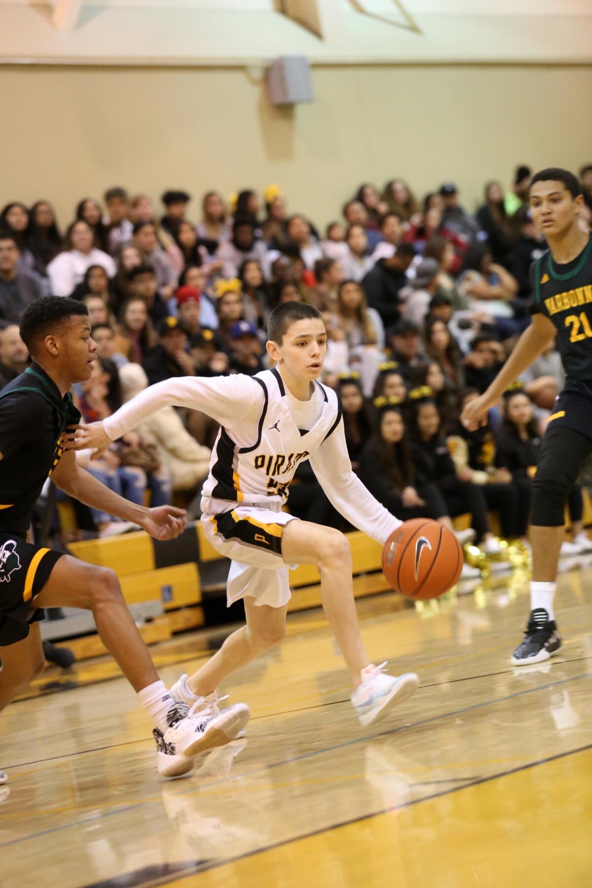 As seen in this photo, Anthony Hrboka was 5 feet 2 and weighed 92 pounds as a freshman at San Pedro.