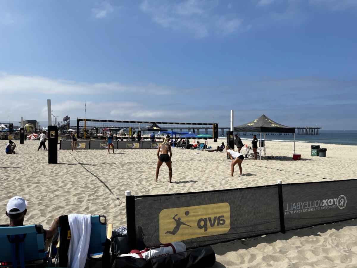 Action from the AVP Junior nationals at Hermosa Beach.