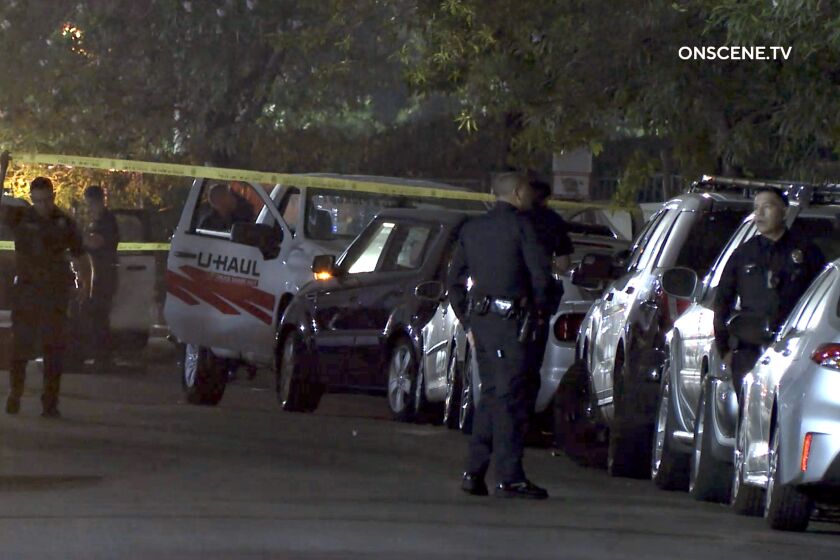 An investigation is underway after a body was found inside a U-Haul pickup truck in Hollywood.