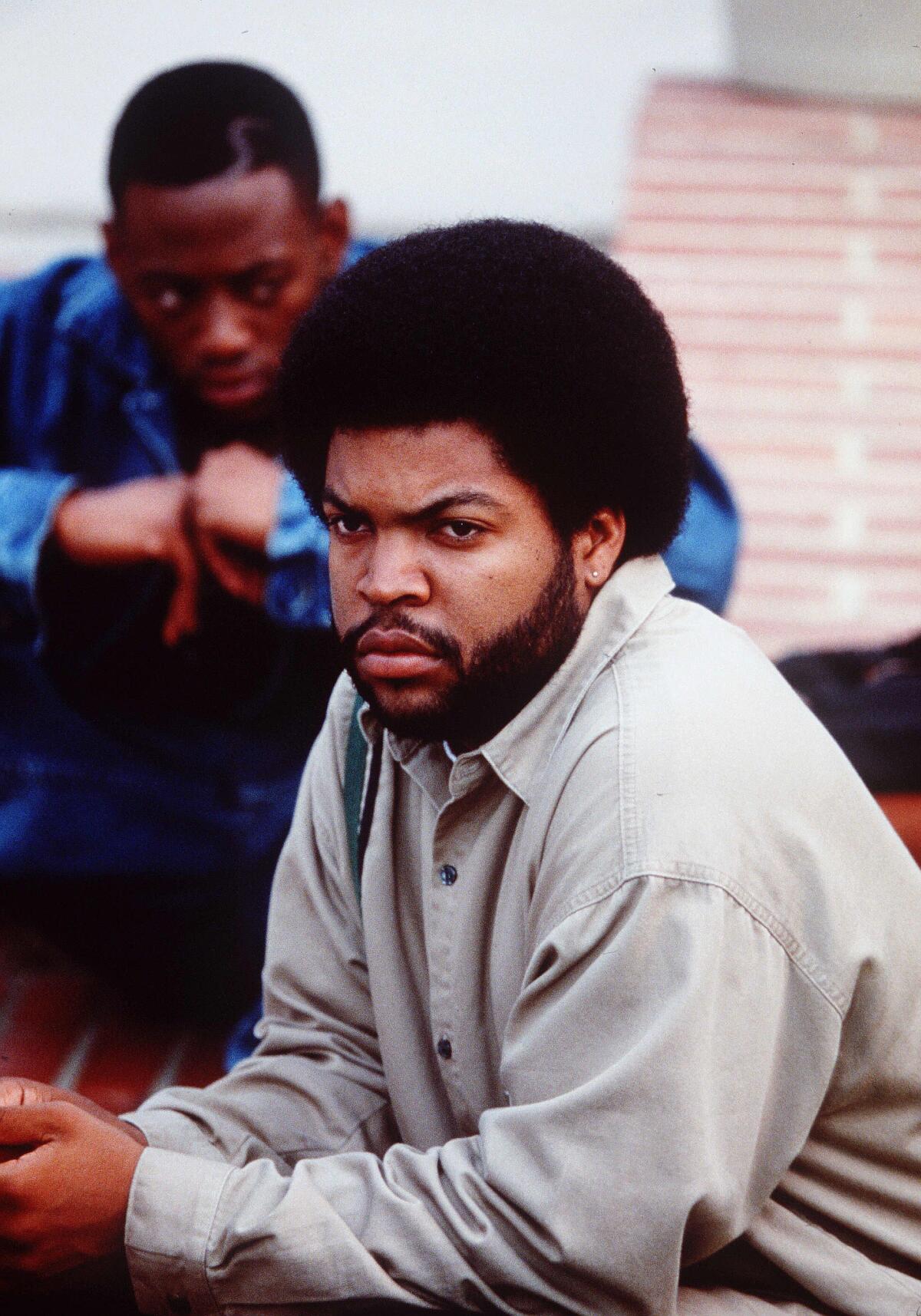 Omar Epps, left, and Ice Cube in "Higher Learning."