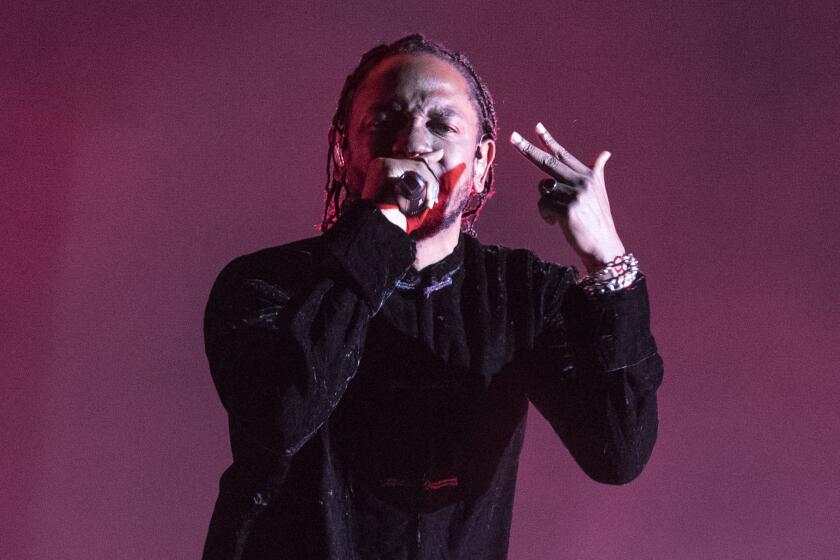 Kendrick Lamar at the Coachella Valley Music and Arts Festival on April 23, 2017.