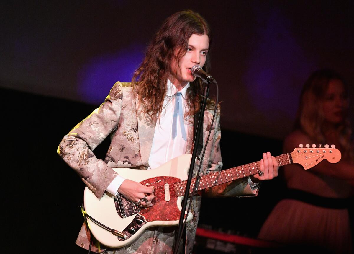 Musician Børns performs at the 2016 LACMA Art + Film Gala honoring Robert Irwin and Kathryn Bigelow.