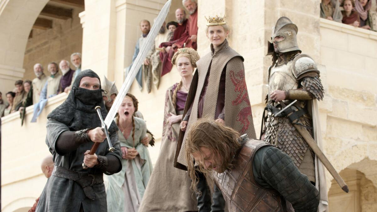 Ned Stark loses his head in "Baelor."