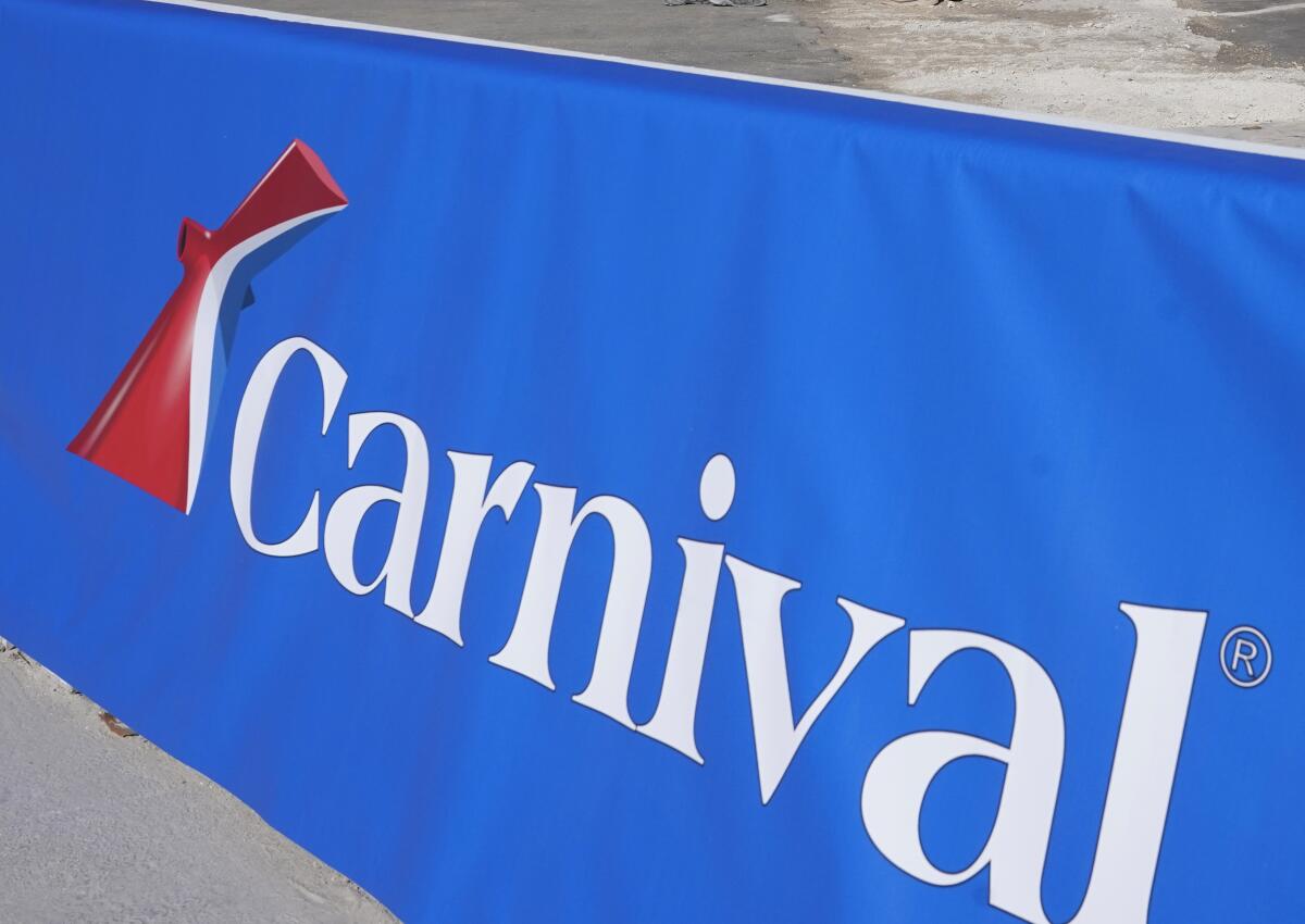 Carnival Cruise Line banner in Miami