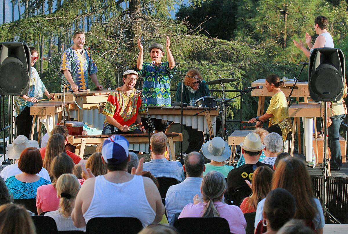 Masanga Marimba kicks off the a summer concert series at the Brand Library and Art Center in Glendale on Friday, June 3, 2016.