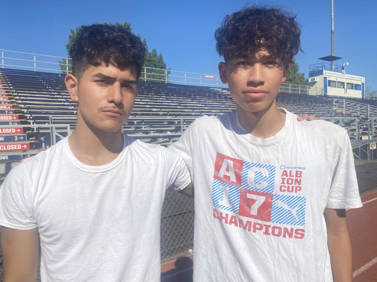 Birmingham soccer returnees Enrique Pineda (left) and Cristian Moran.