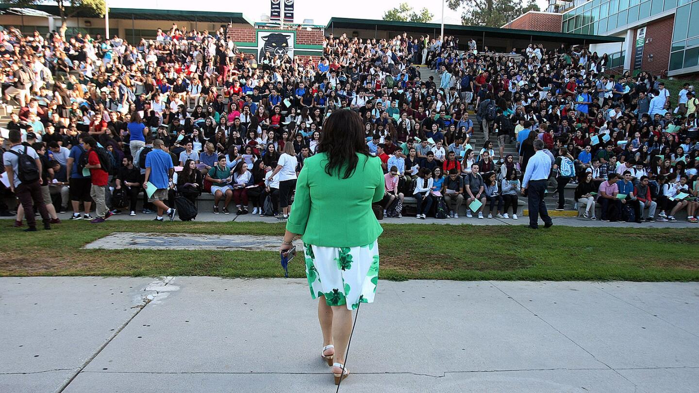 Photo Gallery: First day of school for Clark Magnet High School