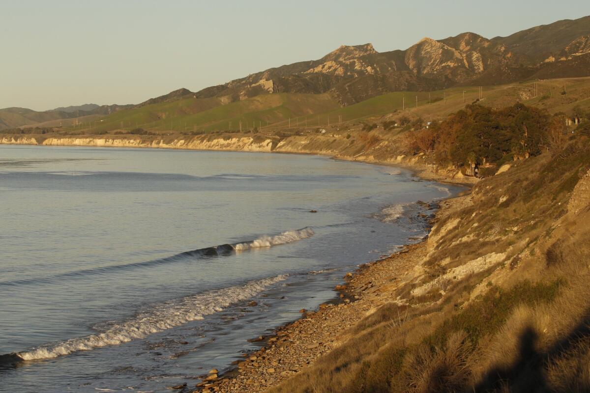 Sunrise on the Gaviota Coast north of Santa Barbara on Feb. 10, 2016. (Al Seib / Los Angeles Times)