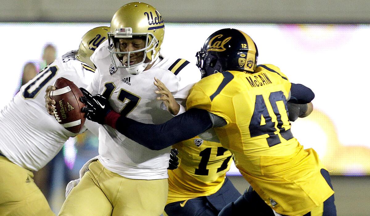 The last time UCLA visited Berkeley to play Cal, quarterback Brett Hundley and the Bruins lost, 43-17.