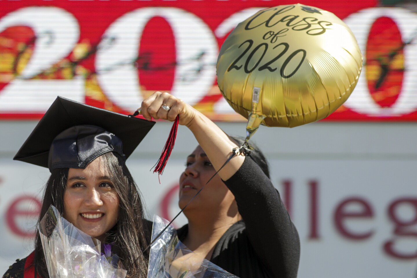 Chaffey College holds a drivethrough graduation Los Angeles Times
