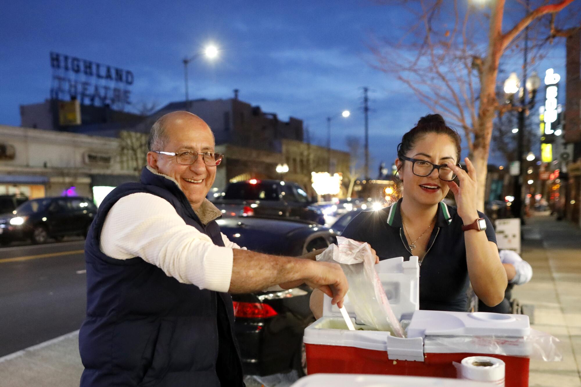 Andres Santos, 59,  with his daughter Andrea Santos, 30.