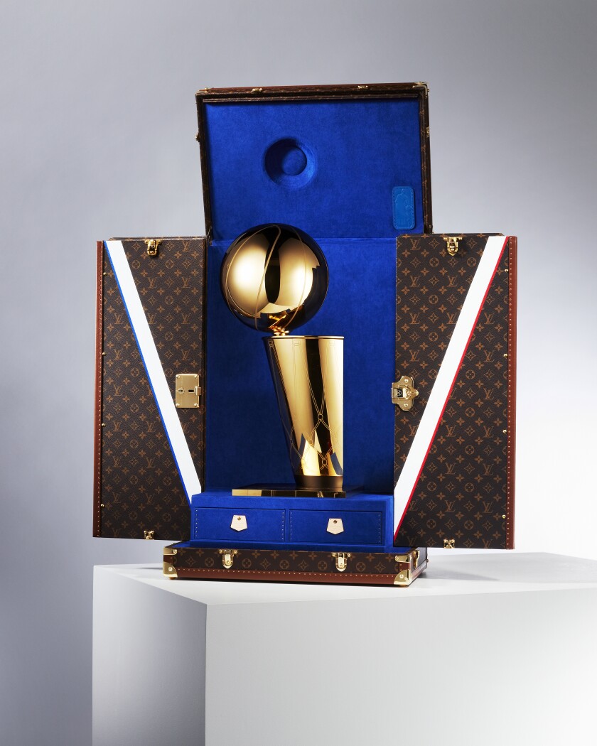 Louis Vuitton's custom NBA trophy travel case