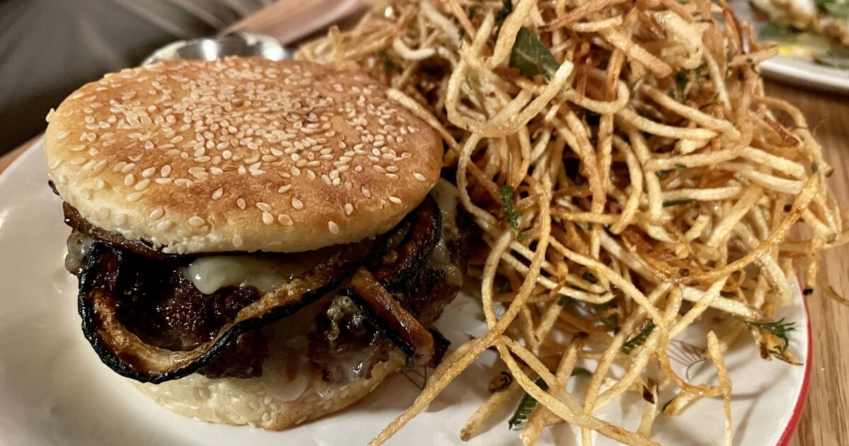 Is a burger on an English muffin really a burger? This one is