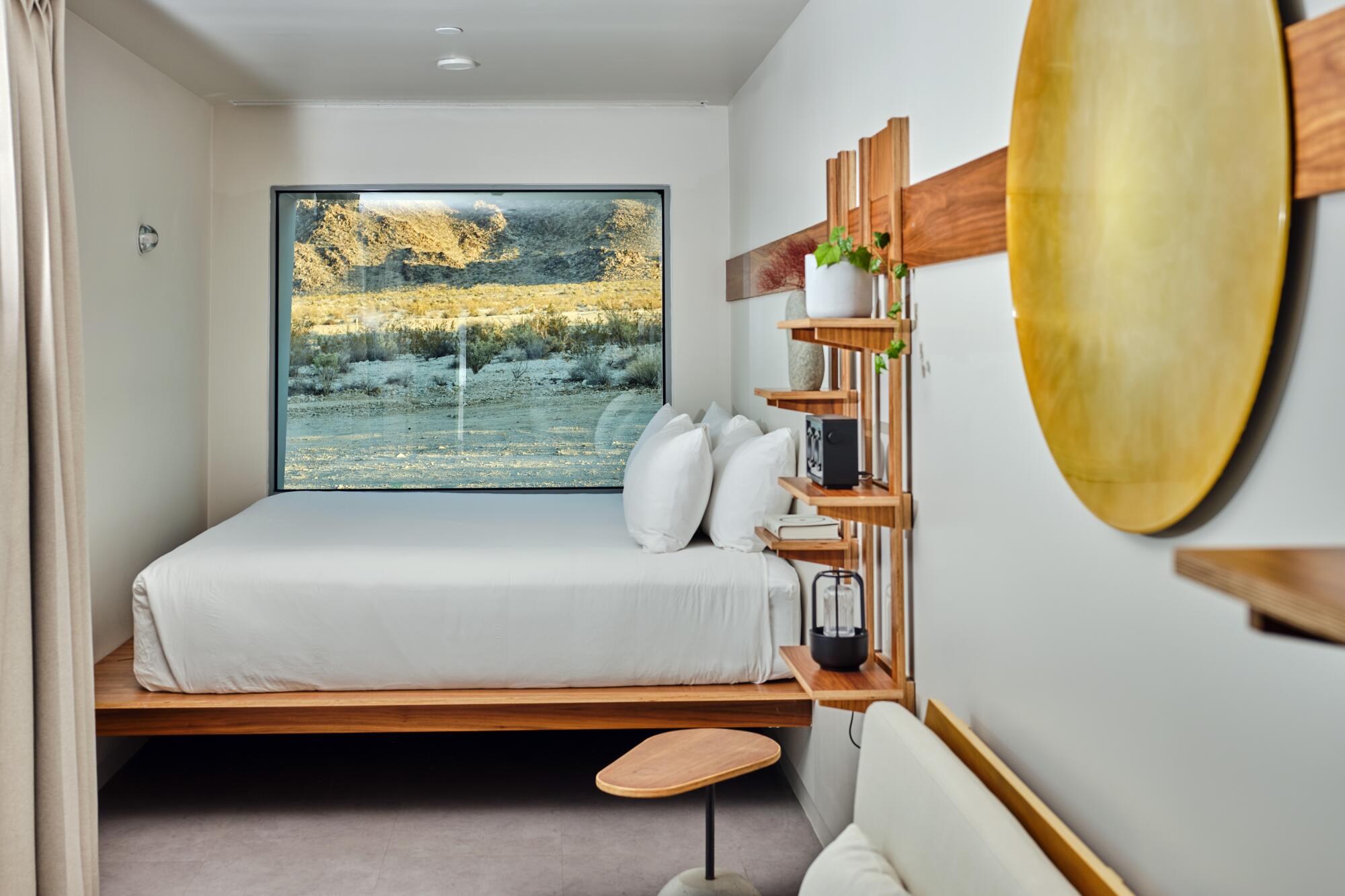Inside a room at the reset hotel.