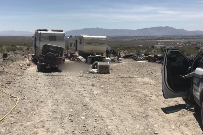 Location in Pahrump, Nev., where Troy Ray died, possibly because of the Ridgecrest quakes