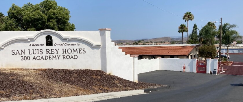 The San Luis Rey mobile home community has been charged with discrimination for refusing to allow a resident to have a cat.