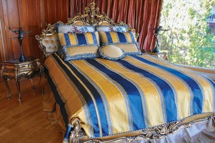 Symphony Home Décor’s ‘Secret in Nile’ bedroom collection typifies the high-quality luxury the company has built its reputation on. The set’s elegant royal blue-and-gold-stripe reversible duvet is well suited to a European palace. Courtesy Photo