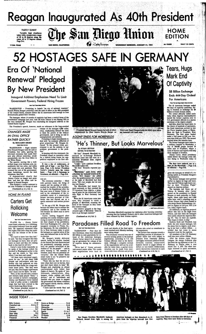 Union front page Jan. 21, 1981