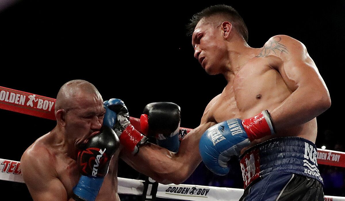 Francisco Vargas, right, lands a right against Orlando Salido on June 4, 2016.