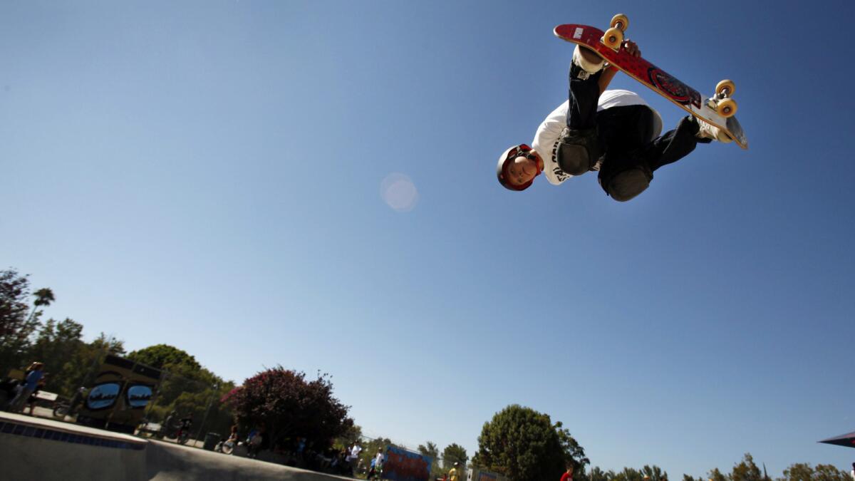 The skate park is at the border of Reseda.