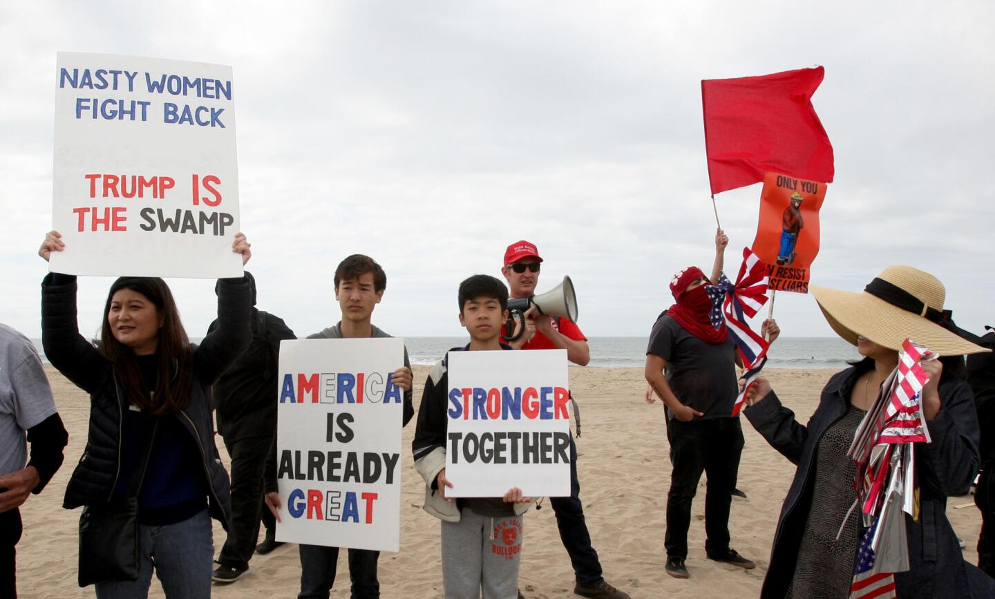 Photo Gallery: Make America Great Again march at Bolsa Chica State Beach